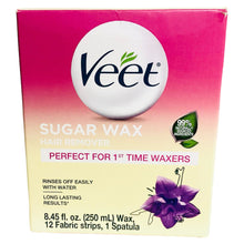 Load image into Gallery viewer, VEET Sugar Wax Hair Remover Easy-To-Use 8.45 Fl Oz 12 Ct Strips
