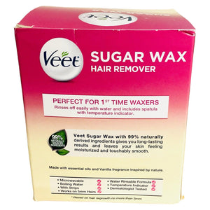 VEET Sugar Wax Hair Remover Easy-To-Use 8.45 Fl Oz 12 Ct Strips