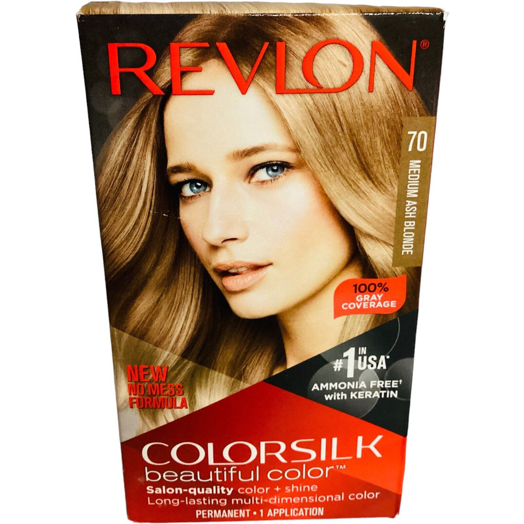 Revlon Colorsilk Beautiful Color 70 W/ Keratin Medium Ash Blonde