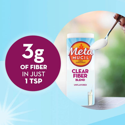 Metamucil Clear Fiber Blend Prebiotic Fiber Supplement 75 Servings