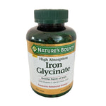 Nature's Bounty Iron Glycinate 28mg 300 Capsules Vitamin C B12 Folate