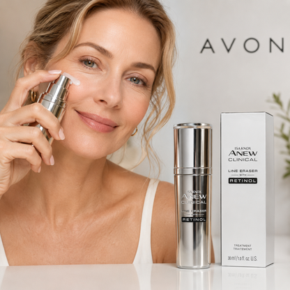 Avon Isa Knox Anew Clinical Line Eraser Retinol Age Defense Serum for Face 1 oz
