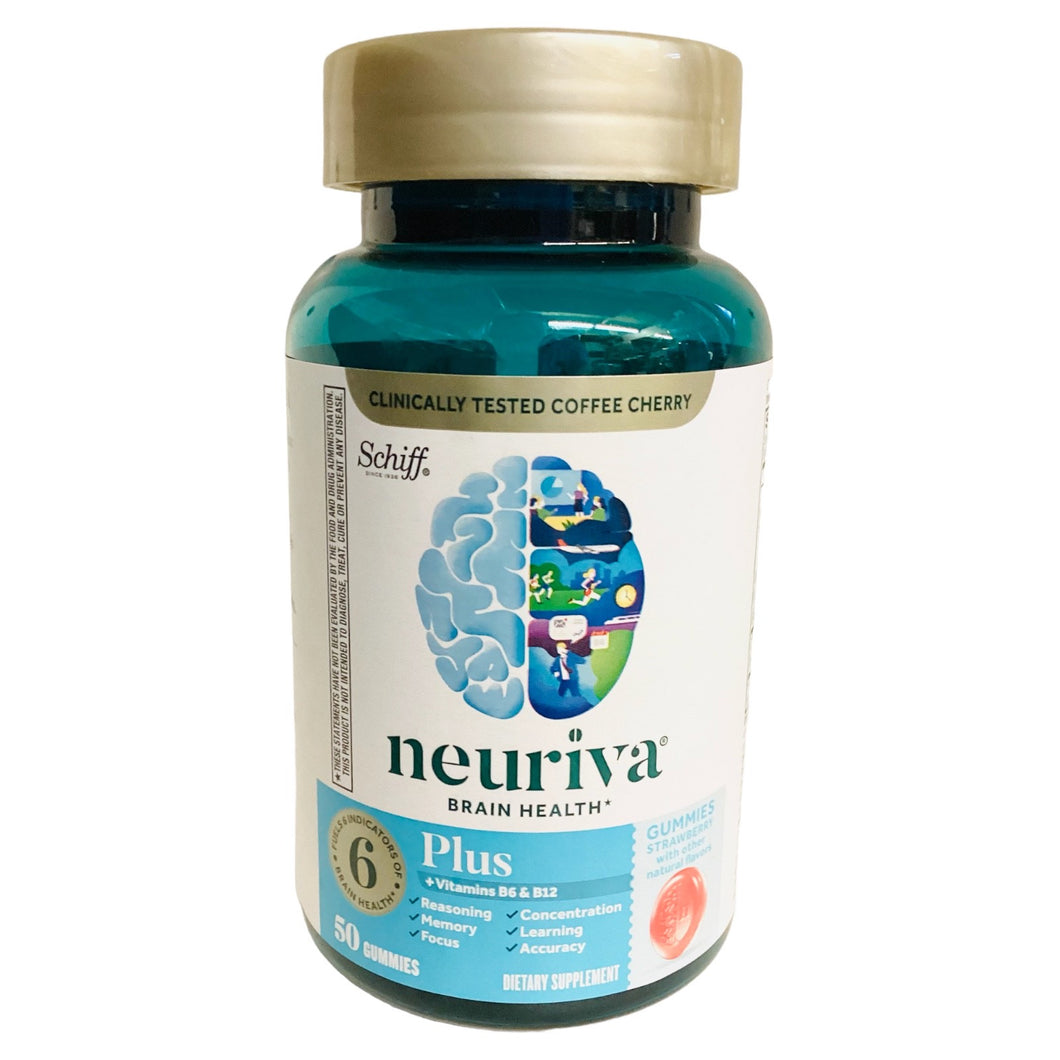 Schiff Neuriva Brain Health Plus Supplement 50 Gummies