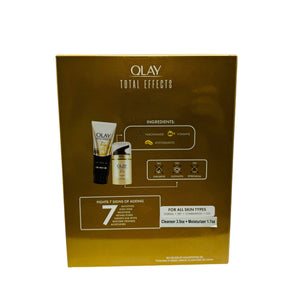 Olay Total Effect Day Cream Spf 15 & Cleanser Pack For Anti Ageing Clears Acne Skin Glow 2 pcs