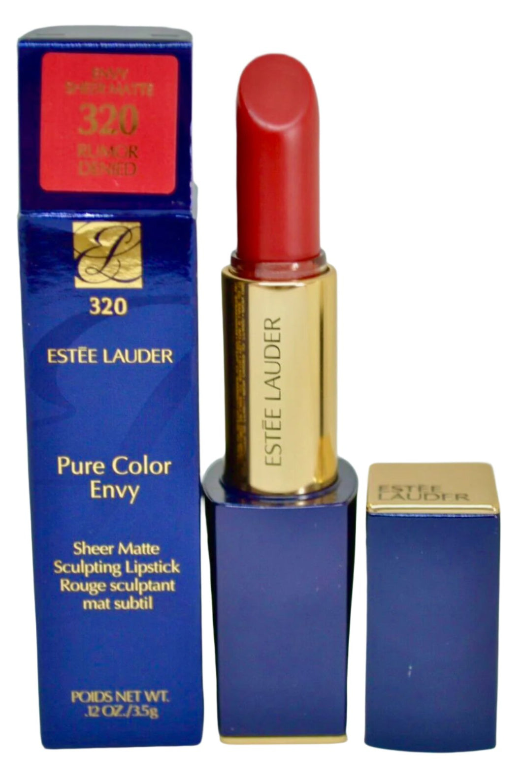 Estee Lauder Pure Color Envy lipstick Sheer Matte Rumor Denied 320