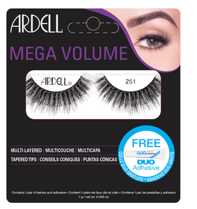 Ardell Mega Volume Lashes 251 Black – Dramatic Full Volume, 1 Pair Eyelashes for Women - Happy Bargain Bin