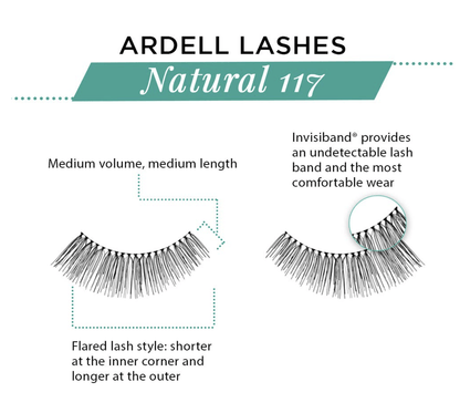 Enhance your everyday look with Ardell Lashes 117 Black Natural