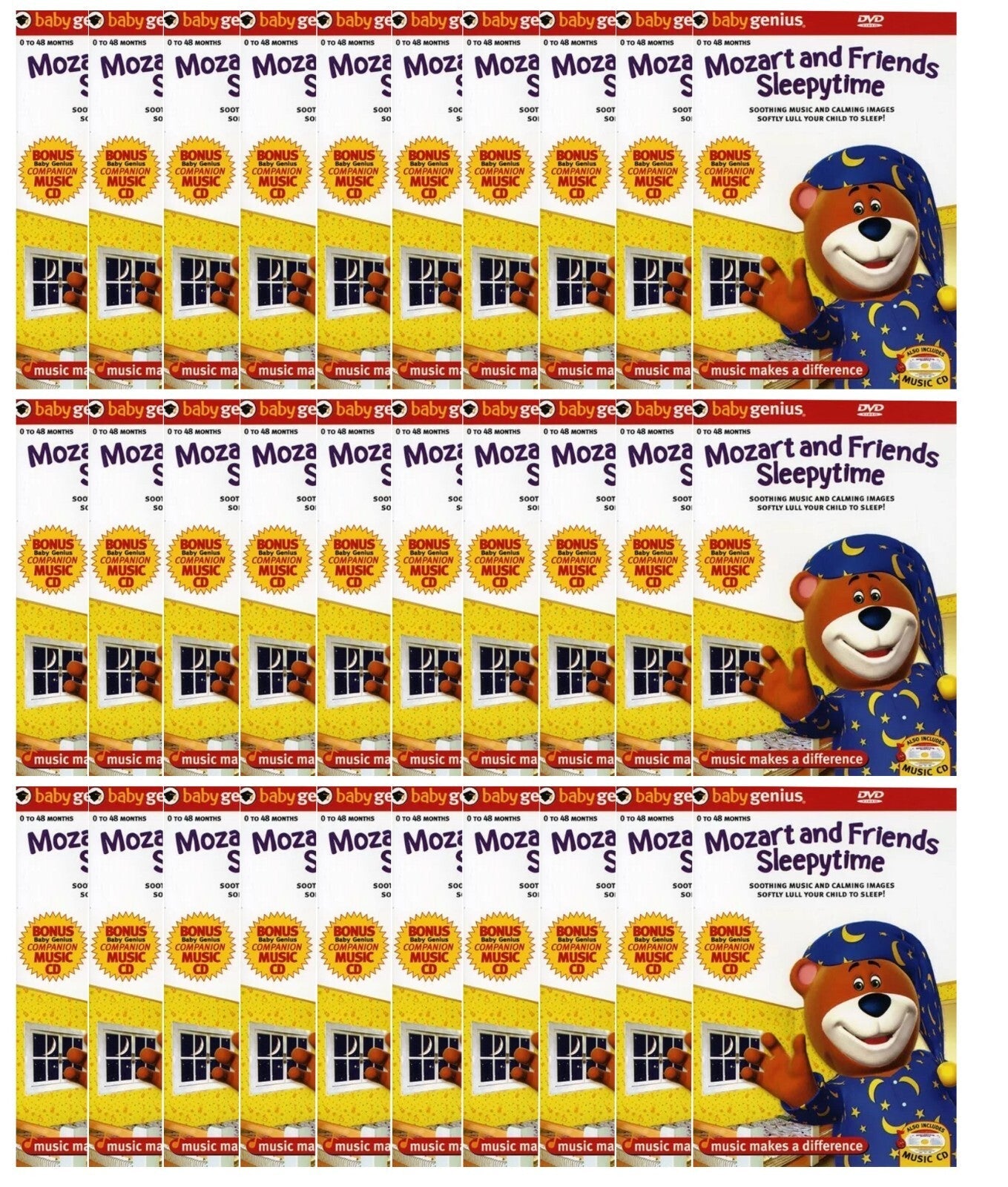 Baby Genius DVD/CD Wholesale Lot of 25 | Baby Mozart Music - Happy Bargain Bin