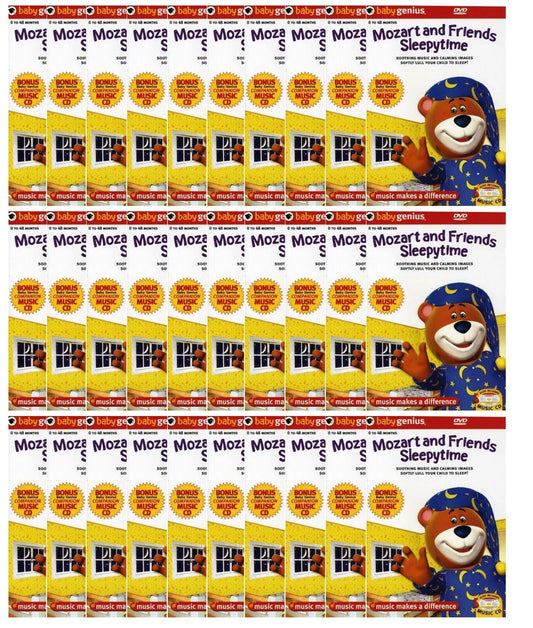 Baby Mozart Music Sleepytime DVD + Bonus CD Lot of 30 Wholesale - Happy Bargain Bin