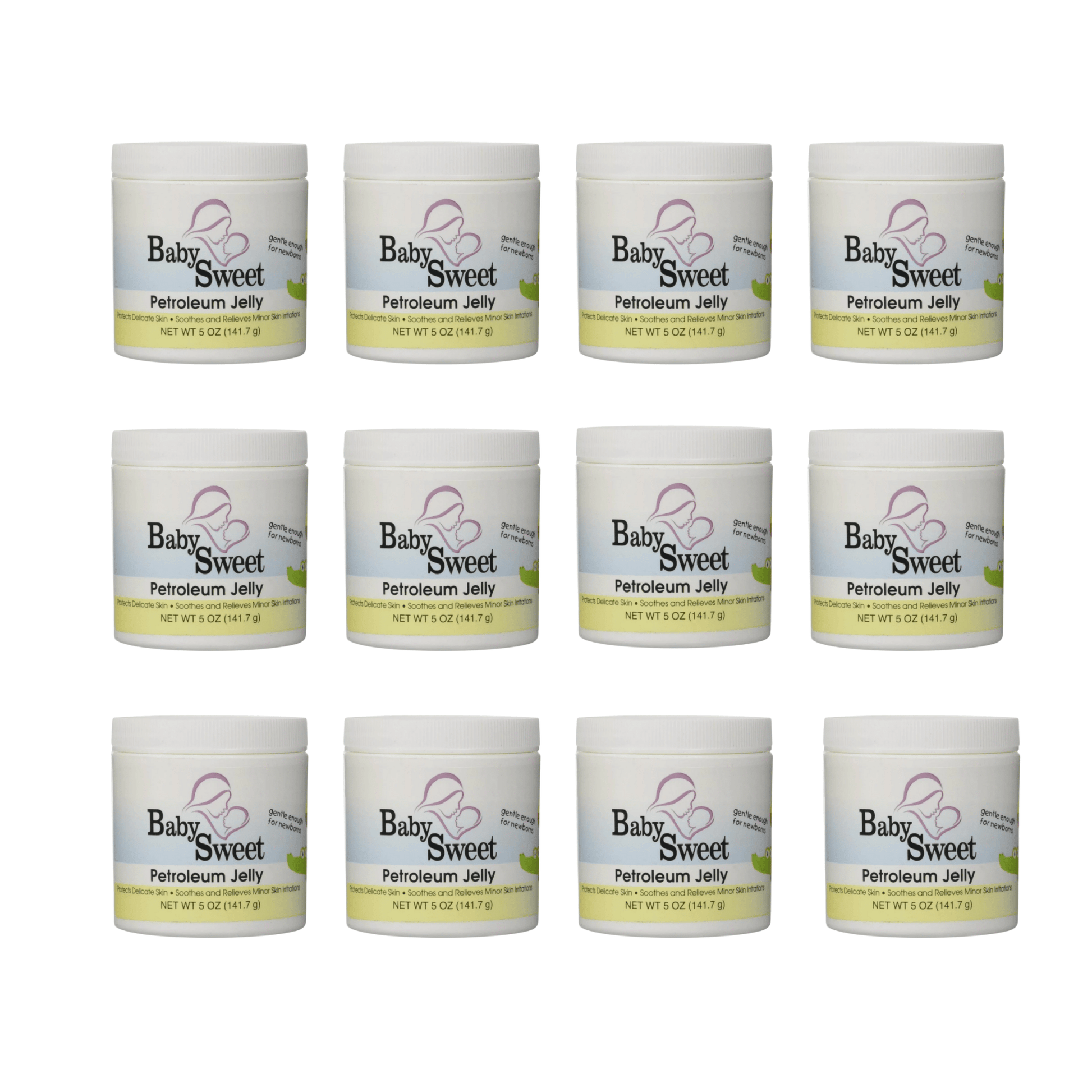 Baby Sweet Petroleum Jelly For Diaper Rash, 5 Oz Lot of 12 Wholesale