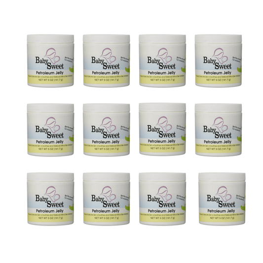 Baby Sweet Petroleum Jelly For Diaper Rash, 5 Oz Lot of 12 Wholesale