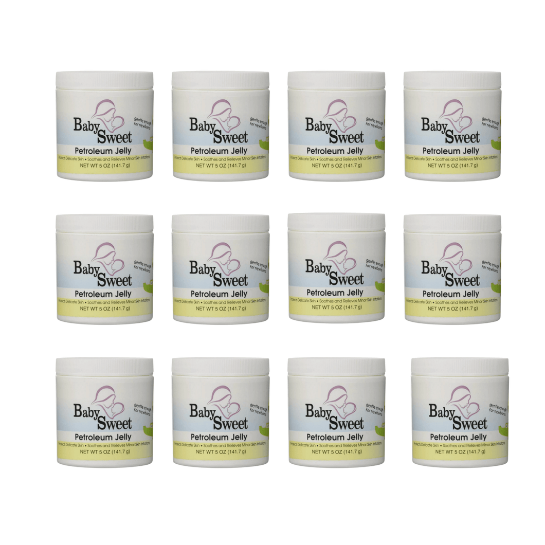 Baby Sweet Petroleum Jelly For Diaper Rash, 5 Oz Lot of 12 Wholesale