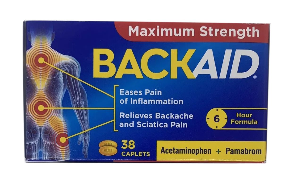 Backaid Max Strength Relief Cap. 6 Hr Long - Lasting 38counts | Pain Killer Pills - Happy Bargain Bin