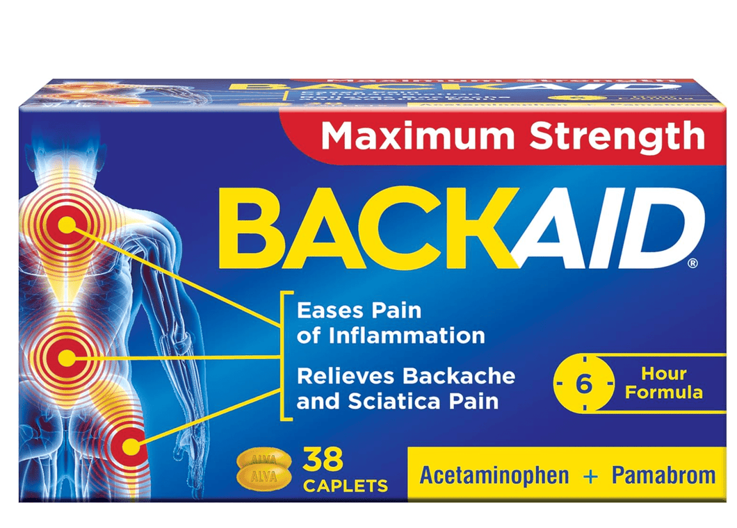 Backaid Max Strength Relief Cap. 6 Hr Long - Lasting 38counts | Pain Killer Pills - Happy Bargain Bin