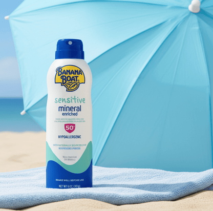 Banana Boat Mineral Sensitive Skin Sunscreen Spray - SPF 50, 6 Oz - Happy Bargain Bin