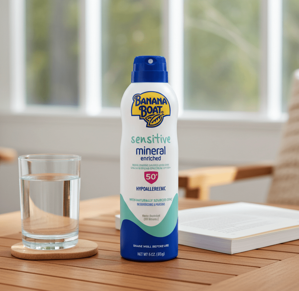 Banana Boat Mineral Sensitive Skin Sunscreen Spray - SPF 50, 6 Oz - Happy Bargain Bin