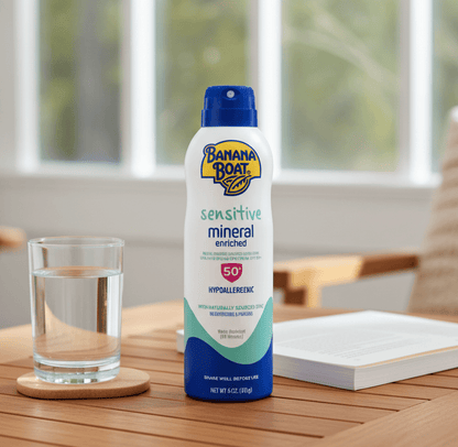 Banana Boat Mineral Sensitive Skin Sunscreen Spray - SPF 50, 6 Oz - Happy Bargain Bin