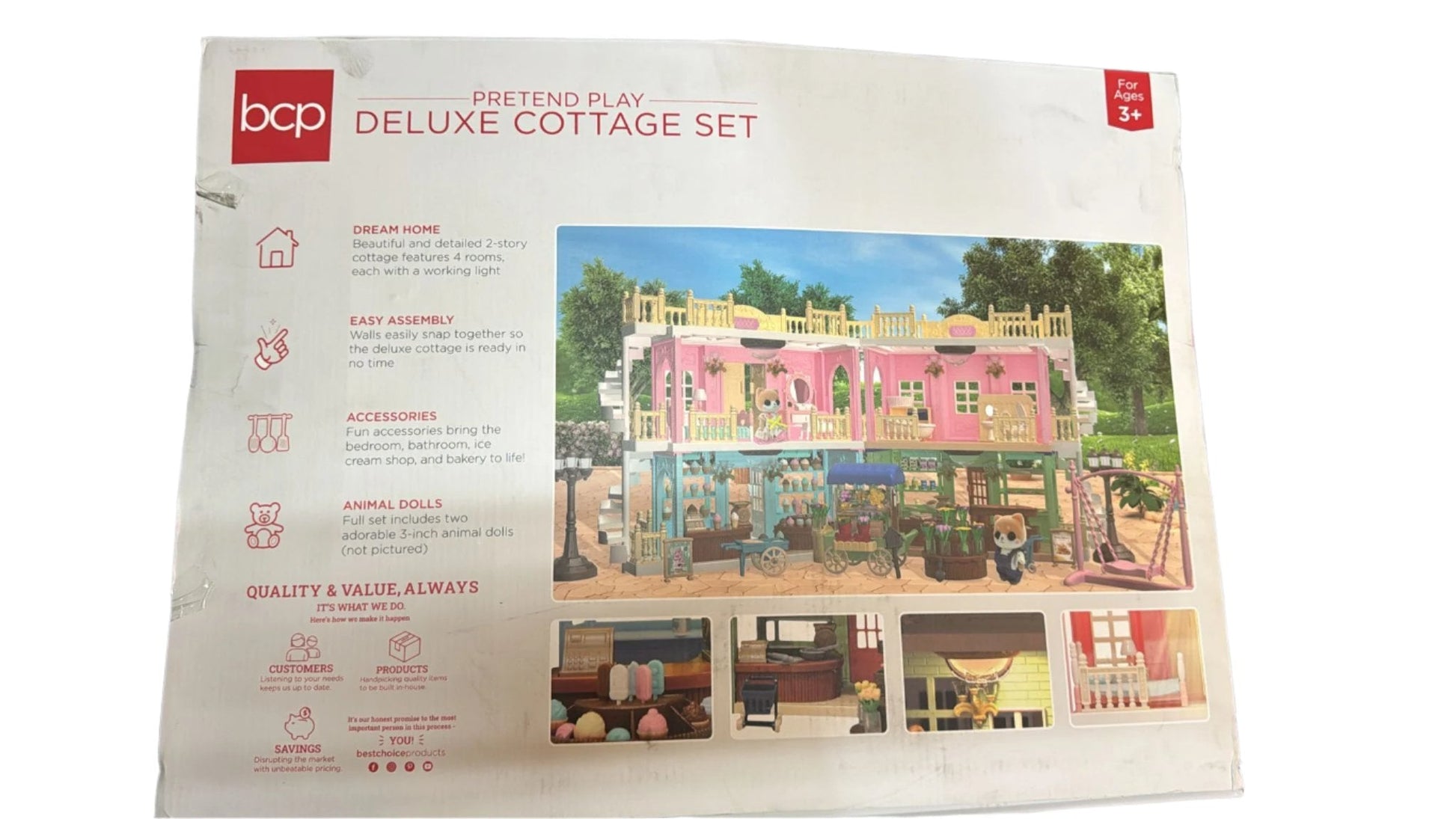 Includes furniture and accessories for interactive play