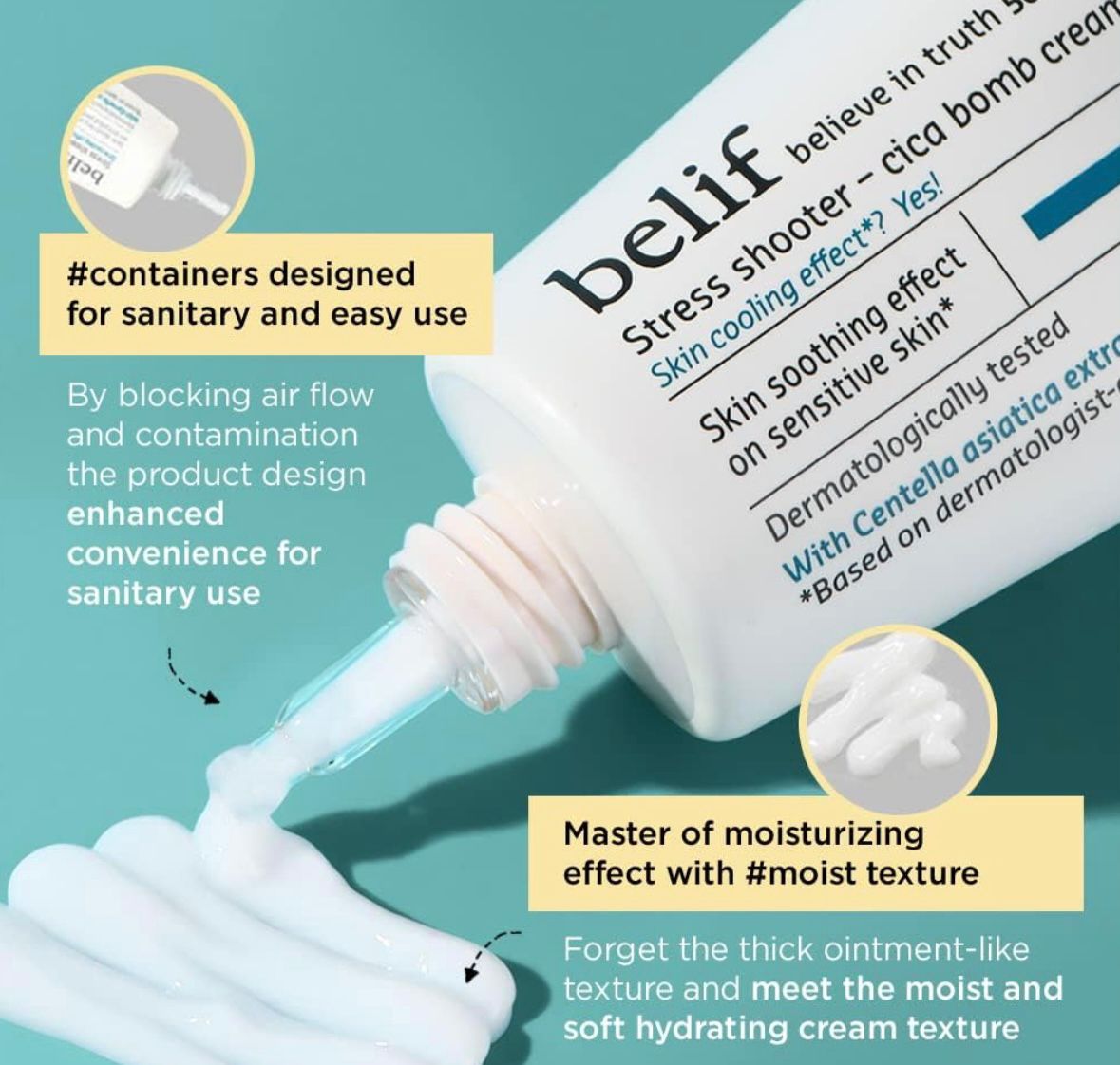 Enriched with Cica to calm and soothe skin