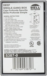 Bell 5387 - 0 Weatherproof Box, 1 In Hub, 3Inlet | Bell Box Electrical - Happy Bargain Bin