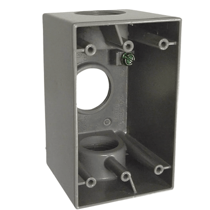 Bell 5387 - 0 Weatherproof Box, 1 In Hub, 3Inlet | Bell Box Electrical - Happy Bargain Bin