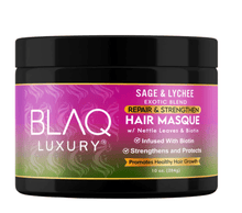 Load image into Gallery viewer, Blaq Luxury Sage &amp; Lychee Hair Masque Treatment

