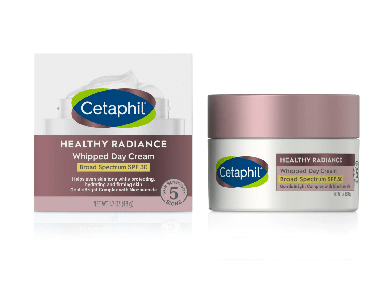 lightweight cream has a smooth, whipped texture that applies easily