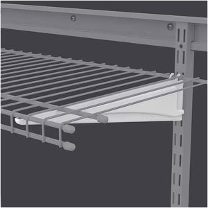 ClosetMaid 2853 ShelfTrack 12-Inch Locking Shelf Bracket White