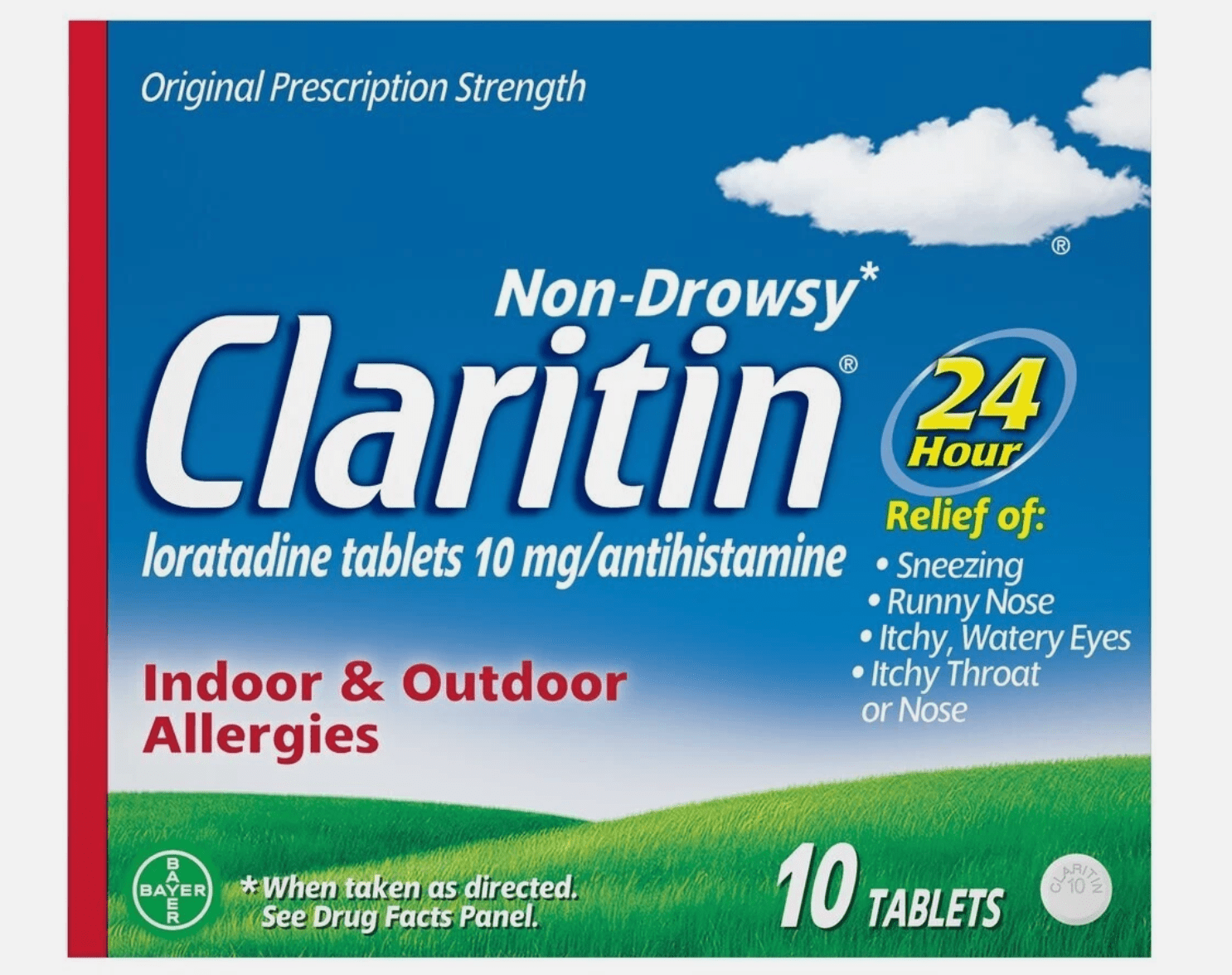 Claritin 24 Hour Non Drowsy Loratadine Tablets - 10ct