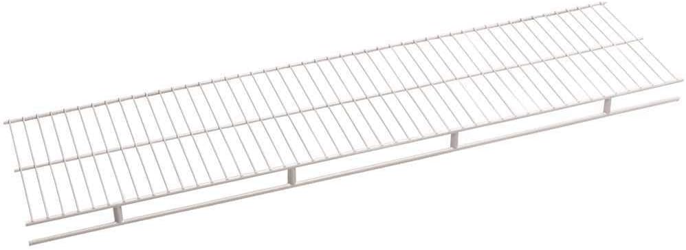 Ventilated wire shelf with integrated hanging rod