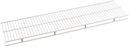 Ventilated wire shelf with integrated hanging rod