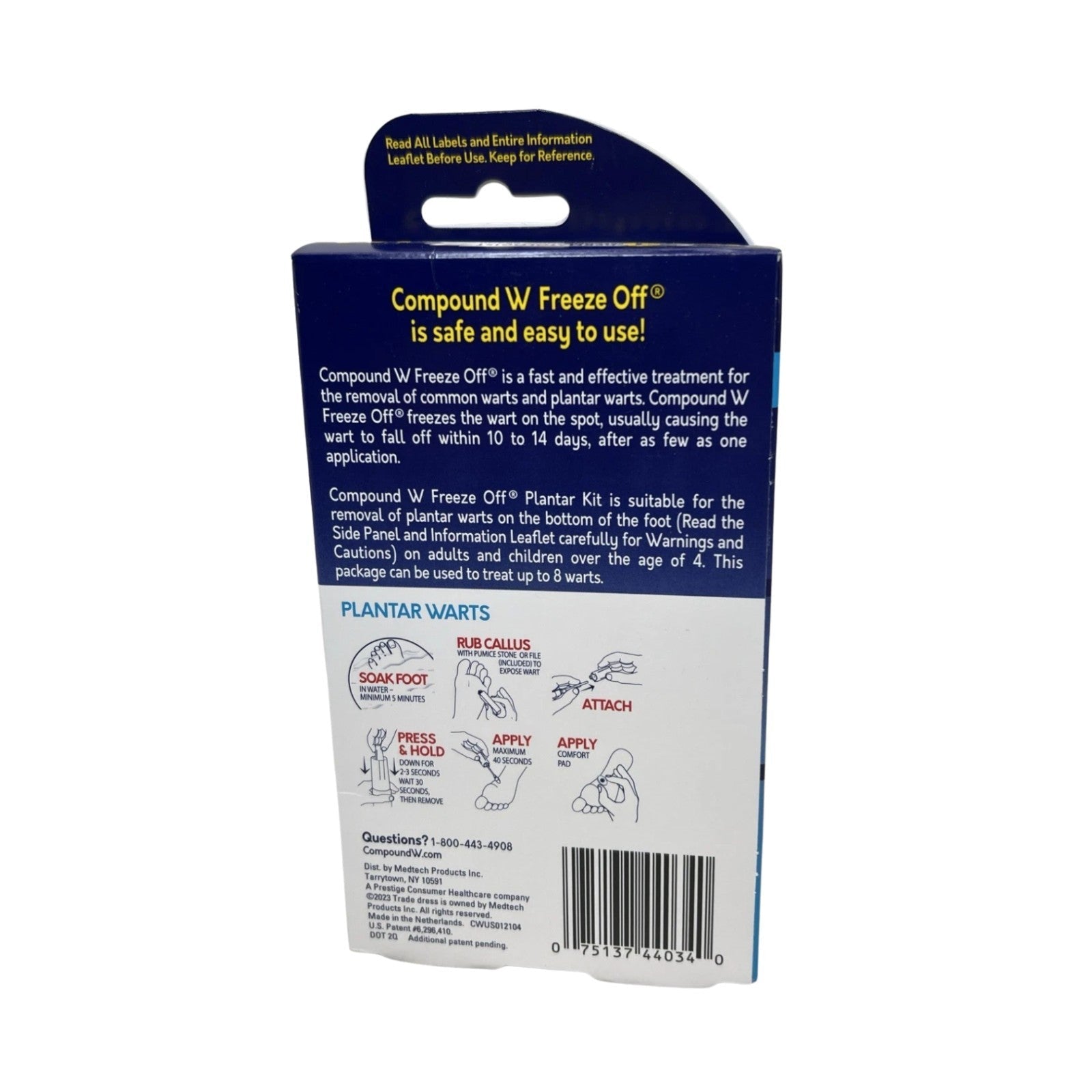 The formula penetrates deep into the skin to freeze the wart on the spot