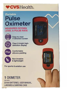 CVS Pulse Oximeter Health Portable Measures Oxygen Level And Pulse Rate - Happy Bargain Bin