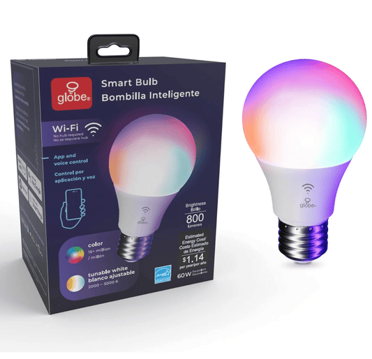 Globe 34212 - smart Bulb 60W A19 - Shape E26 - Base (IL/RT6 - 19699 - 34212 - NOB) - Happy Bargain Bin
