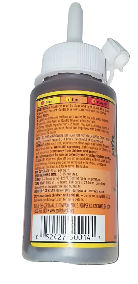 Gorilla Glue Original 4oz Glue Polyurethane Original Brown - Happy Bargain Bin