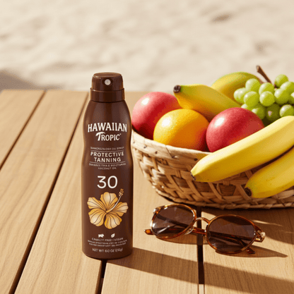 Classic Hawaiian Tropic Scent – Leaves a tropical fragrance that reminds you of the beach.