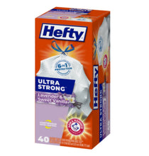 Load image into Gallery viewer, Hefty Trash Bags 13 gallon Ultra Strong Lavender &amp; Sweet Vanilla 40 Ct - Happy Bargain Bin

