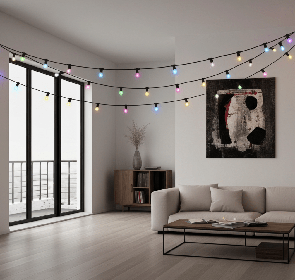 Add charm and color to your space with Honeywell LED Indoor Outdoor String Lights