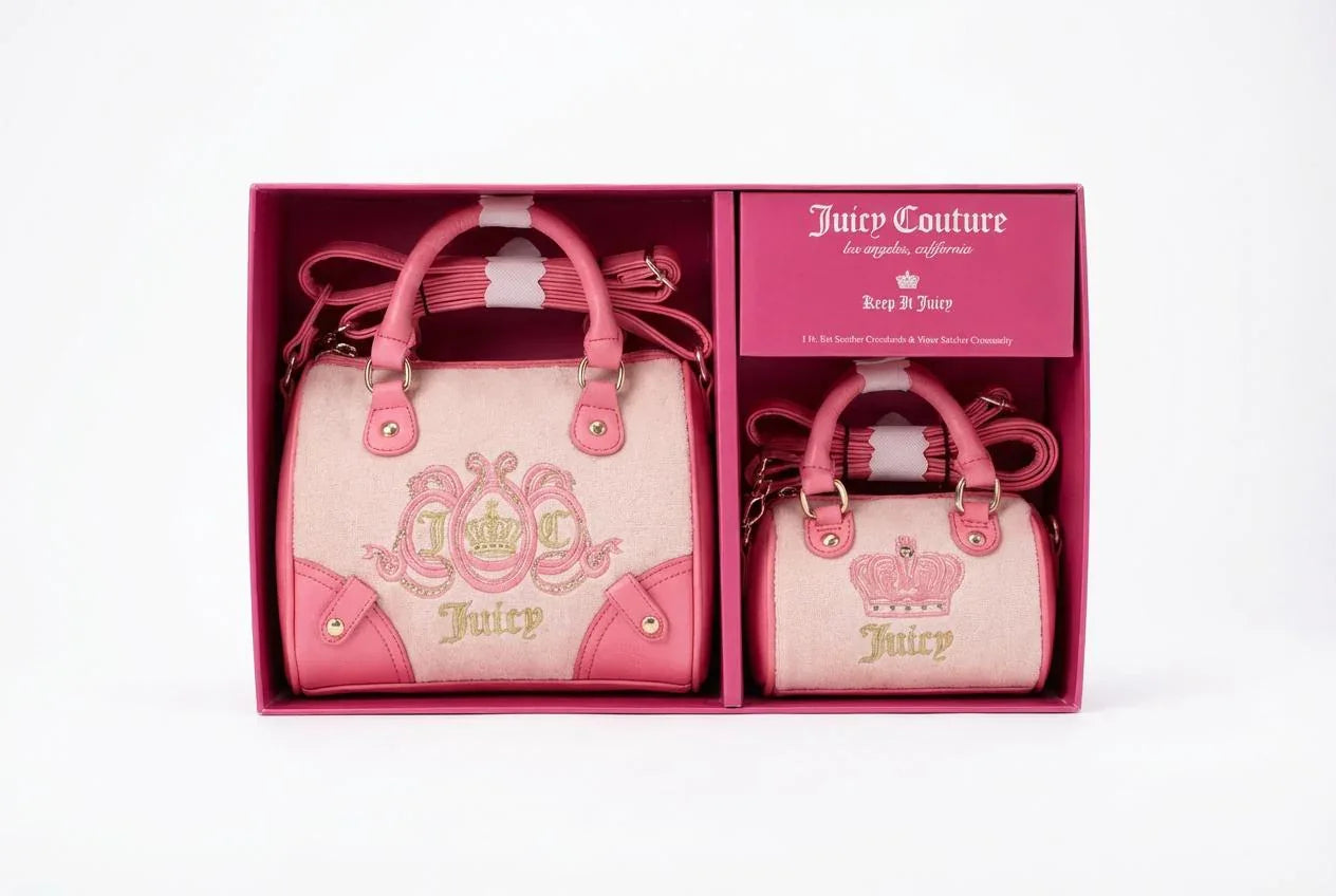 Juicy Couture Pink Diamond Lovers Club 2 Piece Princess Crown Set - Happy Bargain Bin