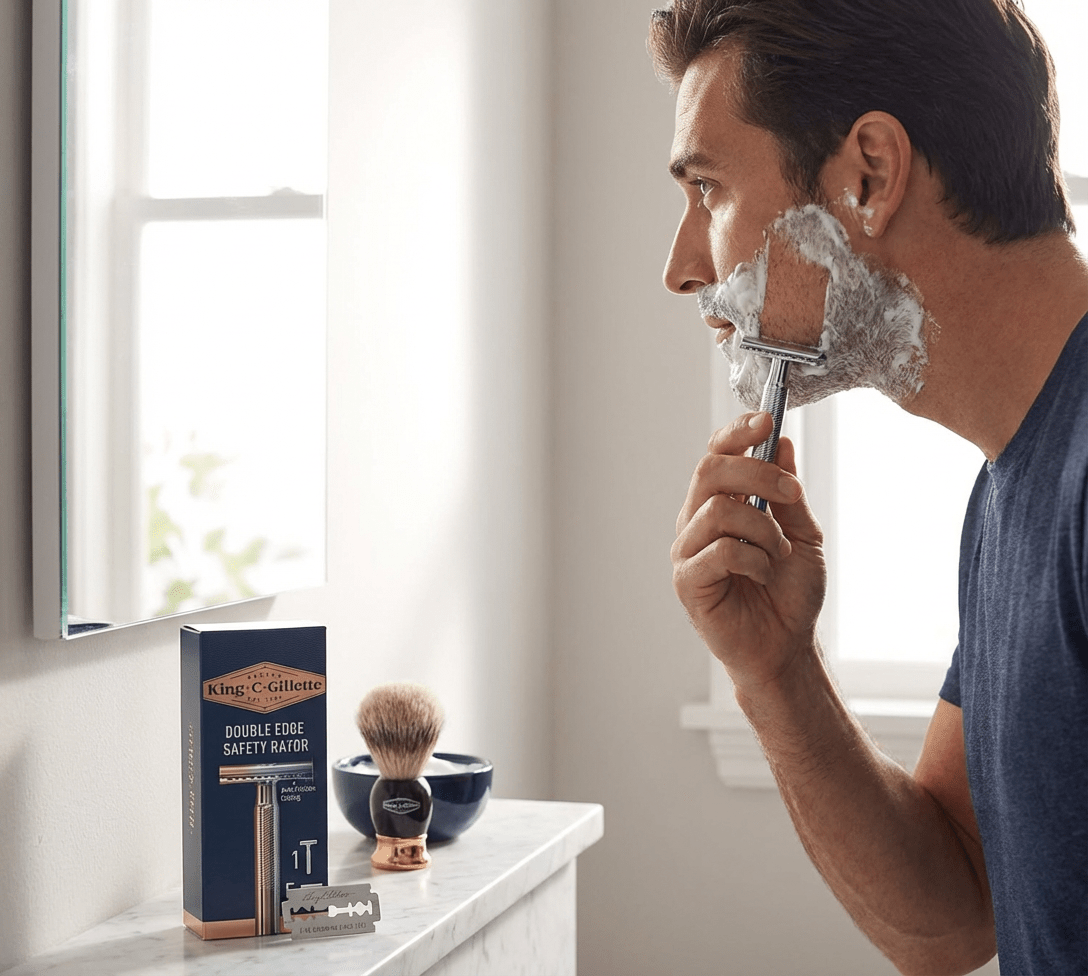 Includes 5 high-quality double edge refill blades