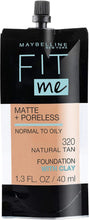 Load image into Gallery viewer, Maybelline Fit Me Matte Poreless Foundation, Pouch Format, 320 Natural Tan, 1.3 Oz - Happy Bargain Bin
