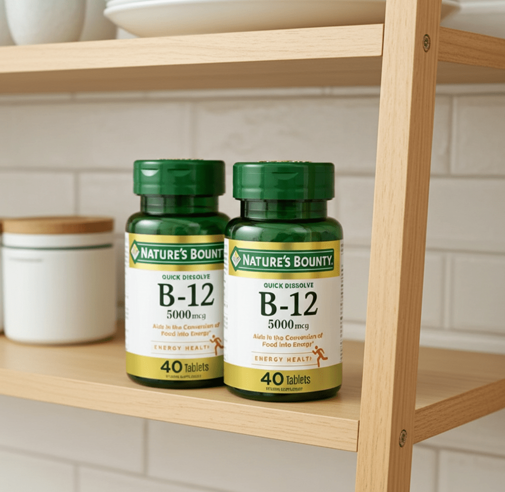Nature's Bounty B12 5000 mcg | Twin Pack (40 Tablets) - Happy Bargain Bin