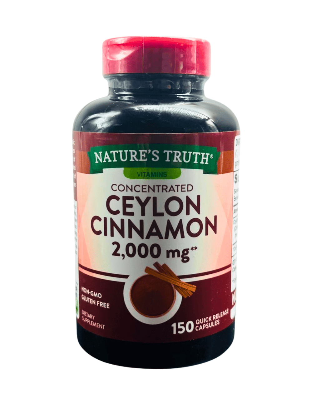 Natures Truth Ceylon Cinnamon Capsules 150 Ct - Happy Bargain Bin