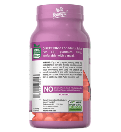 Natures Truth Beauty Collagen Gummies deliver Type 1 + 3 collagen in a tasty format