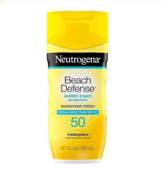 Neutrogena Beach Defense Body Sunscreen Lotion with SPF 50, 6.7 Oz - Happy Bargain Bin