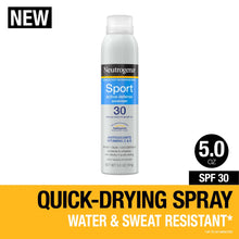 Load image into Gallery viewer, Neutrogena Sunblock Spray SPF 30 Sport Active Defense, 5.0z  - Happy Bargain Bin
