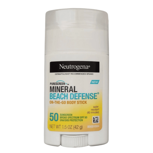 Neutrogena Sunblock Stick Purescreen Mineral Beach Defense - 1.5 Oz - Happy Bargain Bin
