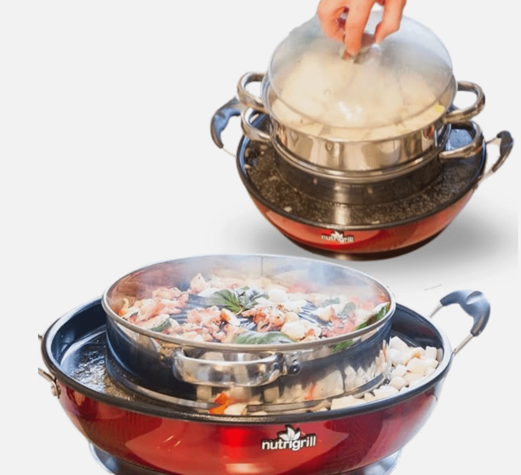 NutriGrill Electric BBQ Cooker Grill Pan with Accessories - Happy Bargain Bin