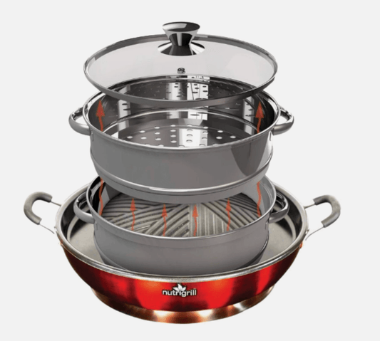 NutriGrill Electric BBQ Cooker Grill Pan with Accessories - Happy Bargain Bin