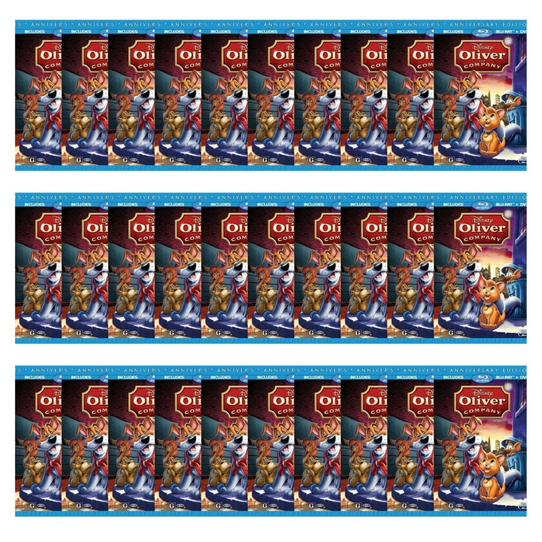 Oliver and Company Blu - ray DVD Lot of 30 Wholesale - Happy Bargain Bin